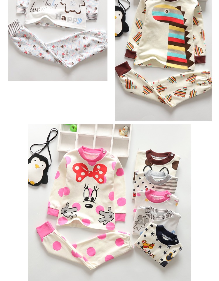 Đồ lót trẻ em nhiệt bộ đồ ngủ bé trai cotton Bộ đồ mùa thu cho bé sịp bé trai đẹp
