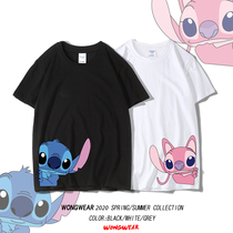 Different lovers clothing 2021 new summer clothes Sdie an Angel ins Super fire short sleeve Korean version of the trend T-shirt