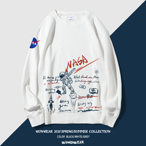 NASA astronaut Wei coat spring new European and American loose casual male lover Tide Cards Round collar thin jacket