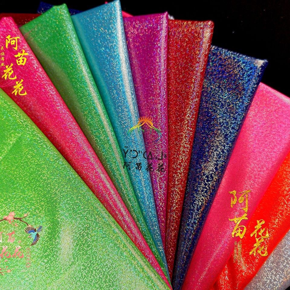 (Filament Bright Drilling Bronzed fabric) filament bright diamond bronzed Miao ethnic dress Han clothes wedding dress Photographic clothing