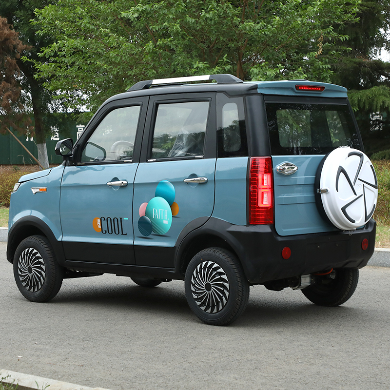 Four-Wheel Electric Vehicle for Home Use, Adult New Energy Car, Fully Enclosed Small Car for Women, Shuttle Vehicle, Oil-Electric Vehicle