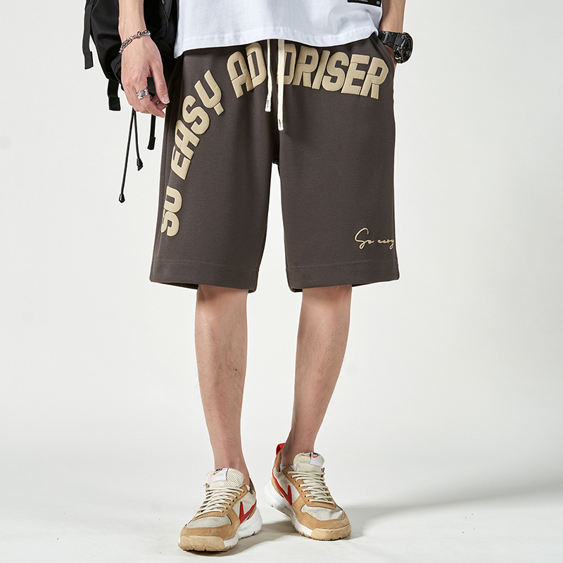 Flammable Youth 2022 Stereo Alphabet Motif 50% Shorts Male Summer Loose Tide Card Sports Teenagers