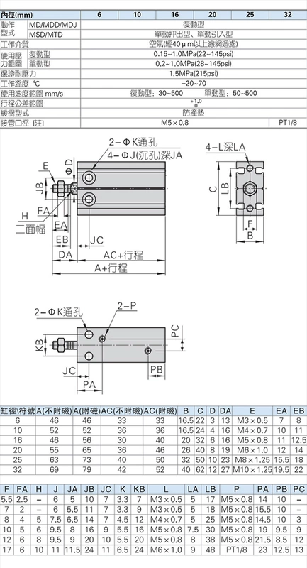 xy lanh smc Xi lanh khí nén nhỏ đa vị trí BH Baihui MD10/16/20/25/32-5/10/15/20/30/50-S xy lanh xoay khí nén cảm biến xi lanh khí nén