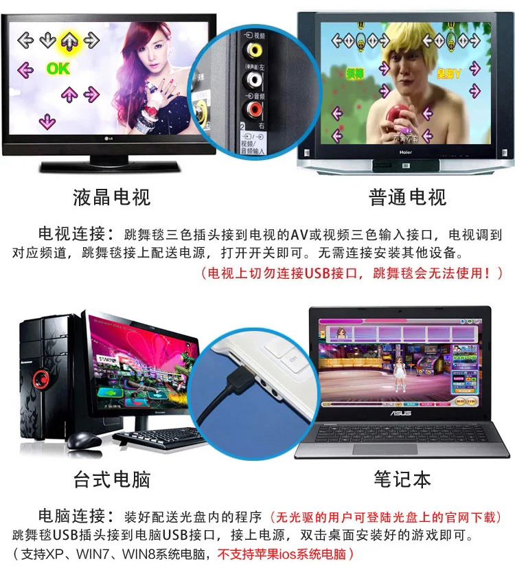 HD Trung Quốc MTV single dance chăn TV máy tính dual-sử dụng không giới hạn tải về yoga nhảy vuông nhảy máy thảm nhảy cho bé