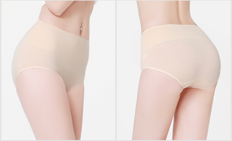 Quần lót cạp cao nữ cotton sau sinh bụng quần đùi ngắn kích thước lớn đồ lót đậu đỏ cotton áo 3 quần quan lot tre em
