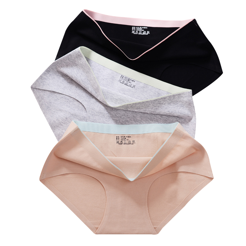 New mùa hè đánh dấu quần lót womens bông eo mỏng womens kháng khuẩn quần tam giác đầu 100cotton thoáng khí.