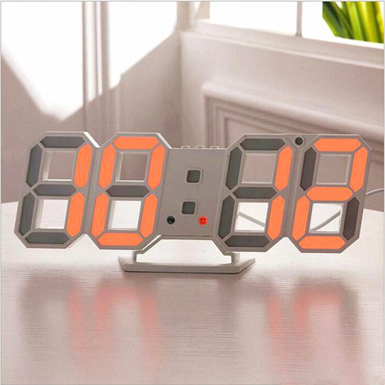 Large digital LED alarm clock silent bedside creative simple fashion table clock multi-functional electronic luminous clock wall clock