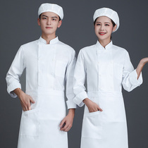 Chefs overalls Womens long sleeve dining special canteen overalls Hotel rear kitchen work clothes Autumn and winter chefs clothes
