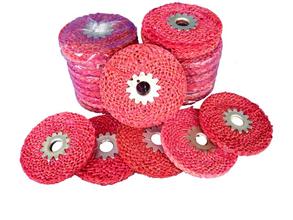 4-inch rubber core red linen wheel angle mill polished red linen wheel hemp cloth wheel rubber core stainless steel polished polished wheel
