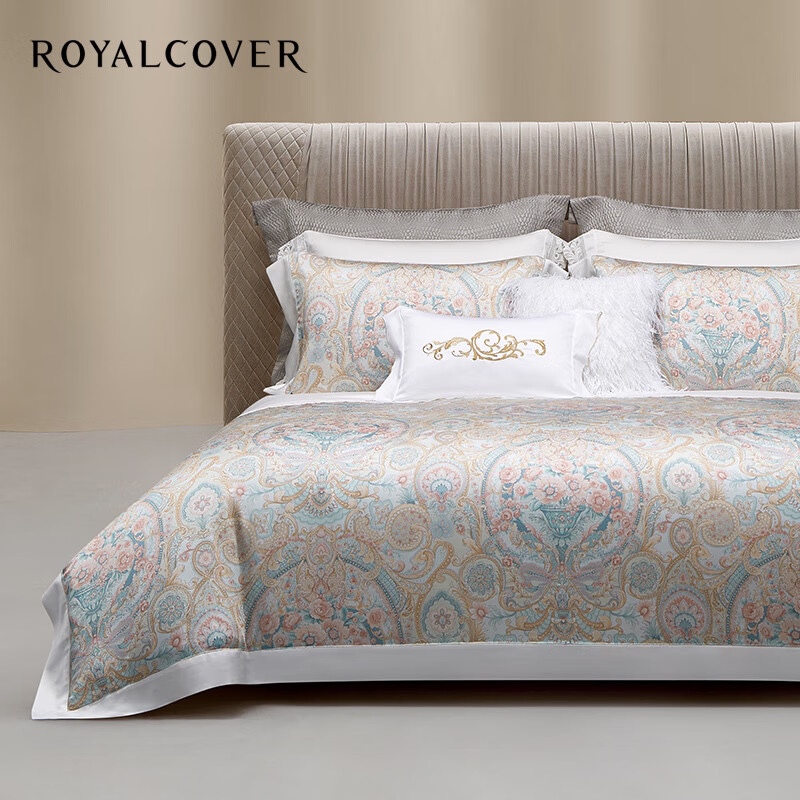 ROYALCOVER European Lenzing Tencel Set Rococo Style Reactive Printing Four-Piece Set Evelyn