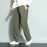 Утепленные бархатные штаны для отдыха, коллекция 2023, свободный прямой крой