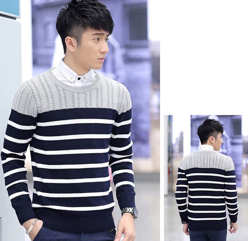 Cộng với áo len nam dày, mặc quần áo, áo len chạm đáy, mùa thu đông áo len cardigan nam