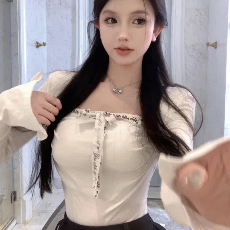 FAIRY MAJE leader T - shirt women Spring 2023 new Han - style pure white coat