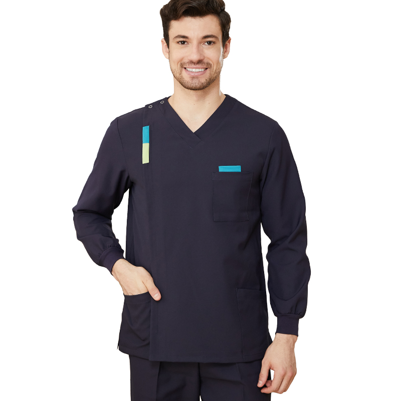 Nam cá châu Âu phẫu thuật chiếc váy nữ y tá mặc dài tay nam bác sĩ cách ly quần áo thẩm mỹ viện quần áo làm răng tách bộ
