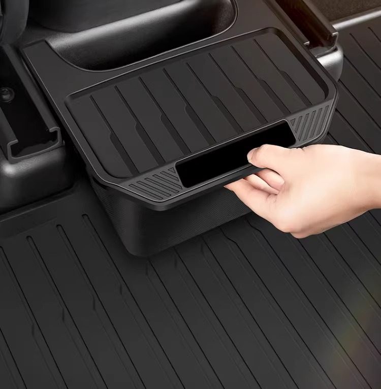 Suitable for Tesla Model Y Rear Storage Box Storage Box New Version Car Trash Can Modification Factory Accessories