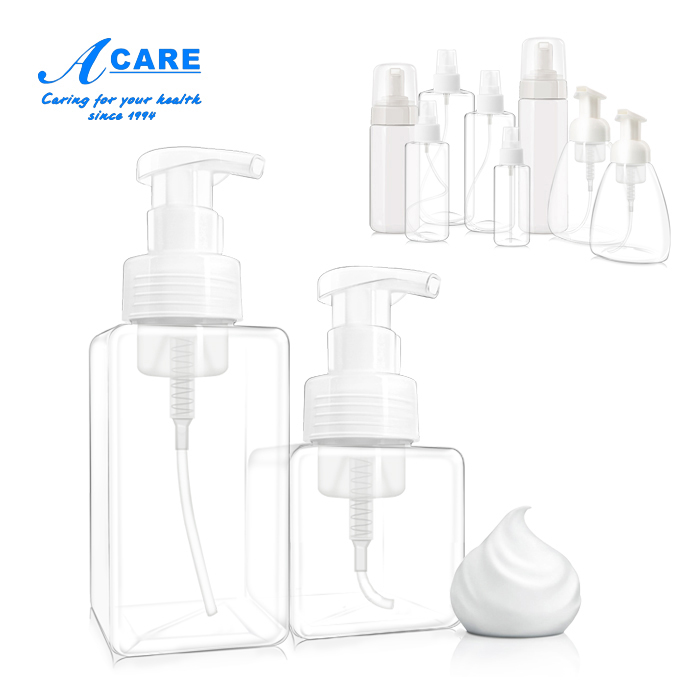 Acare press-pressure foaming bottle Bubber Bottle Packing Empty Body Wash Shampoo Mousse Foam Sparkling Bottle