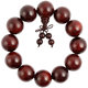 Qingmo authentic Indian small leaf red sandalwood Buddha beads bracelet for men and women 108 old material play rosary bracelet log mahogany