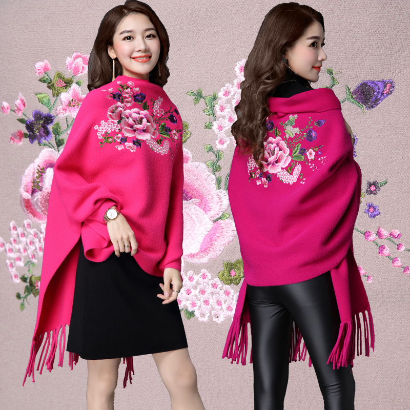 Fall and Winter Cashmere Coat Lady thickens warm belt sleeve winter stream Su double sides wear pure color cloak cloak