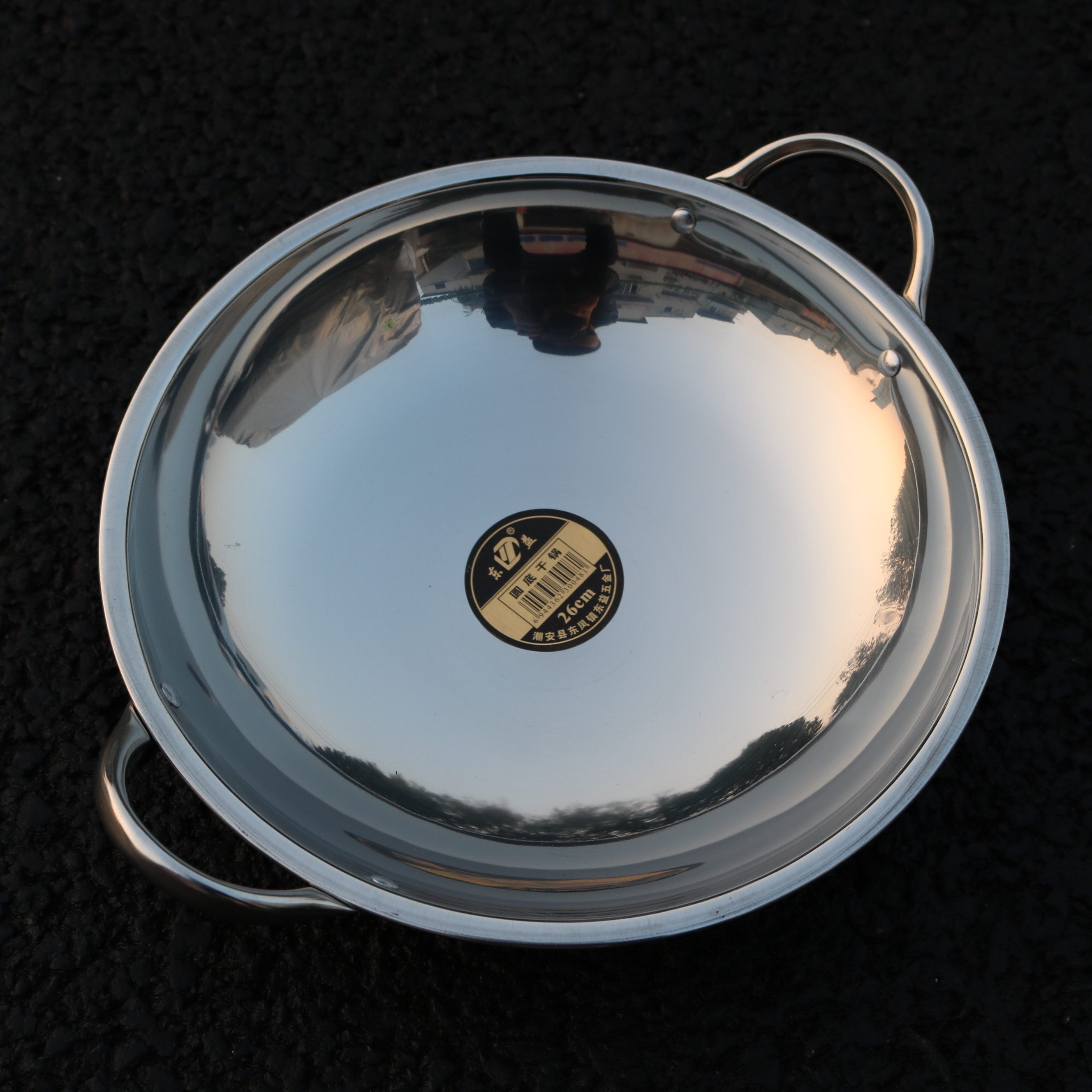 Dongyi Tongsheng Stainless Steel Pot Alcohol Pot Dry Pot Small Pot 22 ~ 36CM Round Bottom Flat Bottom Dry Pot