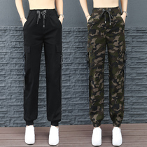 Casual pants children 2021 autumn new camouflage pants womens sports pants thin overalls womens trousers loose bf