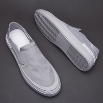 Mens shoes 2022 spring new canvas shoes mens slip on summer all-match breathable ice silk cloth casual sneakers mens fashion