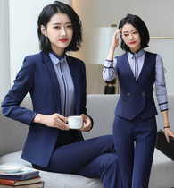 Autumn and winter New OL fashion temperament business wear small suit vest suit suit women business hotel front desk work clothes
