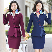 Spring and Autumn Jewelry Shop Beauty Salon Fashion Business Suit Set Female OL Formwear Suit Hotel Temperament Work Clothes