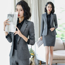 Professional wear womens autumn and winter clothes New temperament white-collar hotel front desk OL formal jewelry store overalls suit suit suit suit suit