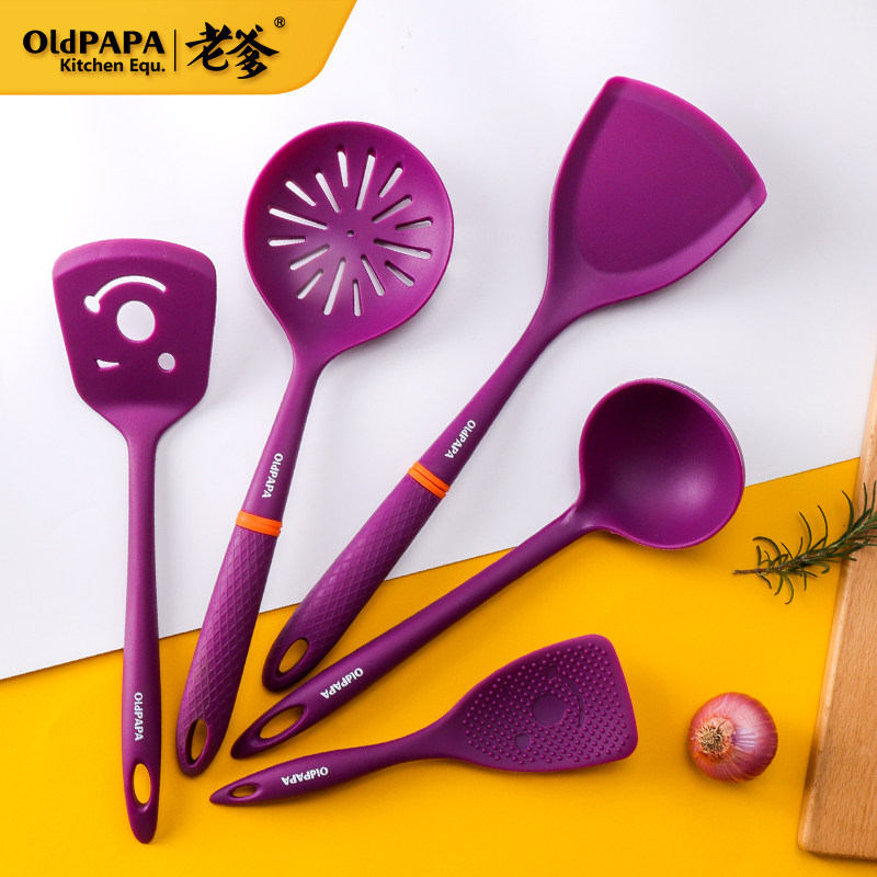 Daddy, special shovel with no sticky pan, high temperature silicone pan shovel long handle without hurting the pan fried shovel scoop