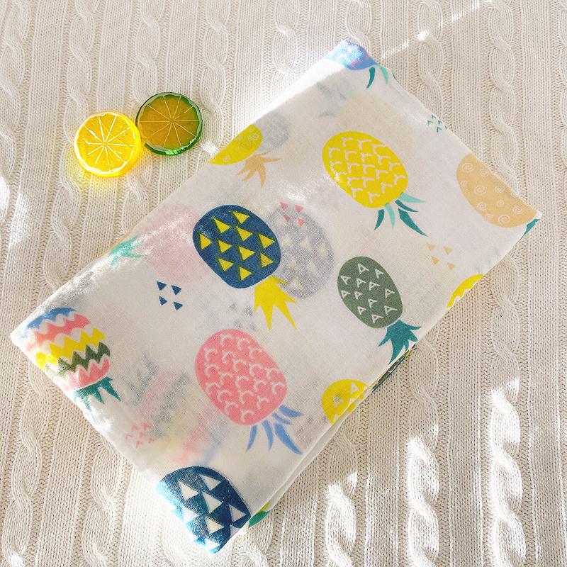 Thin / Big Pineapple / Double Layer Cotton Cloth Towelmuslin baby Gauze Bandage summer Thin Cuddle quilt primary baby package Envelop summer Small quilt Blanket