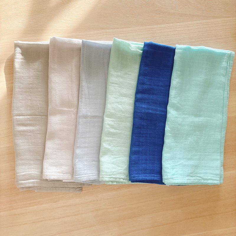 Litemain Ultra-Soft Bamboo Cotton Gauze Square Towel Multi-Functional Children's Towel Belly Blanket Sweat-Absorbing Towel Burp Cloth Baby Blanket