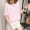 Mùa hè phiên bản Hàn Quốc của phụ nữ mới rộng rãi Quần áo nửa tay cỡ lớn chữ V cổ chữ cotton mỏng tay áo thun ngắn tay - Áo phông áo phông nữ cao cấp