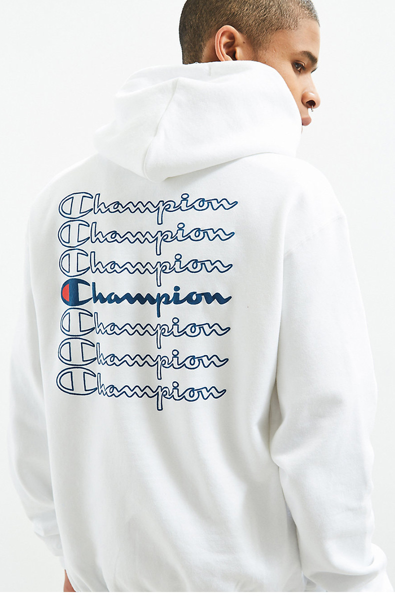 Champion Champion thêu trùm đầu áo len cao cổ của nam giới thể thao Hoodie UrbanOutfitters độc quyền