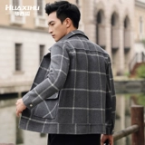 Двусторонное демисезонное пальто, шерстяная короткая кашемировая куртка