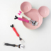 Phim hoạt hình dễ thương cho bé mẫu giáo bộ đồ ăn nĩa muỗng Creative Mickey 304 inox muỗng nĩa dĩa nhựa Đồ ăn tối