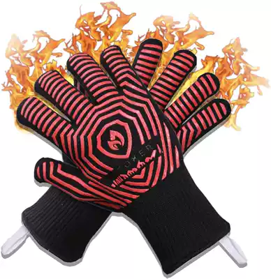 800 degree high temperature resistant rubber gloves microwave oven heat insulation anti-scalding industrial toast barbecue barbecue silicone gloves
