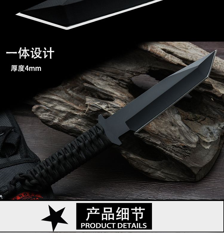 Wolverine Dao ngoài trời Dao bỏ túi quân đội Dao có cạnh Dao cầm tay sắc bén Độ cứng cao Dao thẳng Trường sống còn dao quân sự - Công cụ Knift / công cụ đa mục đích
