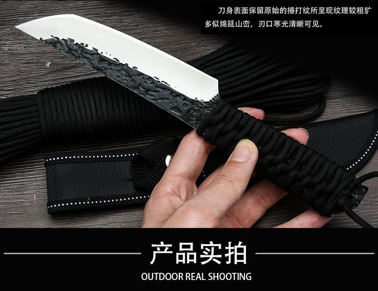 Sói con dao tự vệ vũ khí lạnh dao tritium dao kiếm cầm tay rèn dao nhỏ dao sắc bén dao thẳng có độ cứng cao - Công cụ Knift / công cụ đa mục đích