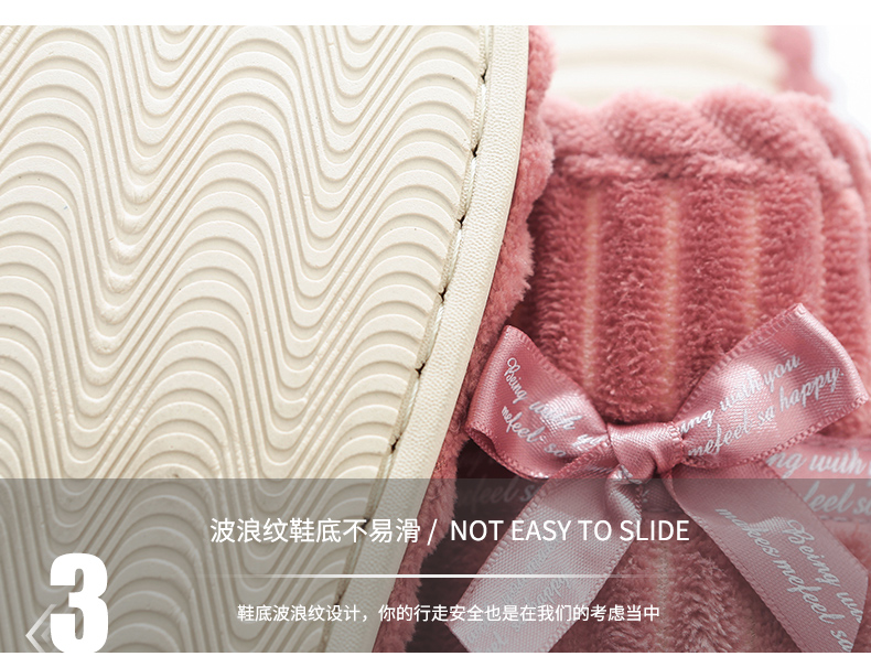 Dép cotton mùa đông 2018 nam nữ dày đáy đôi phiên bản Hàn Quốc trong nhà không trơn trượt mùa đông ấm áp dễ thương tháng dép đi trong nhà dễ thương
