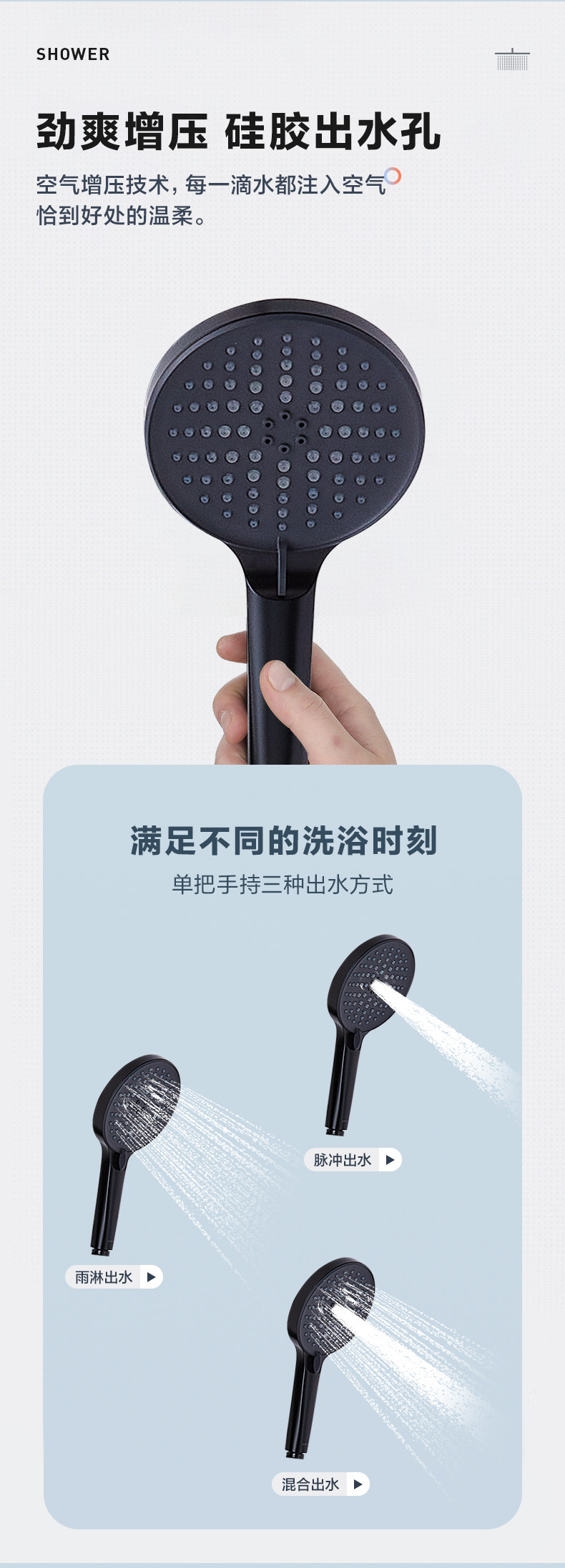 Смеситель для душа 【门店同款】箭牌卫浴淋浴花洒套件家用温度数显淋浴器amg13s36gg ARROW