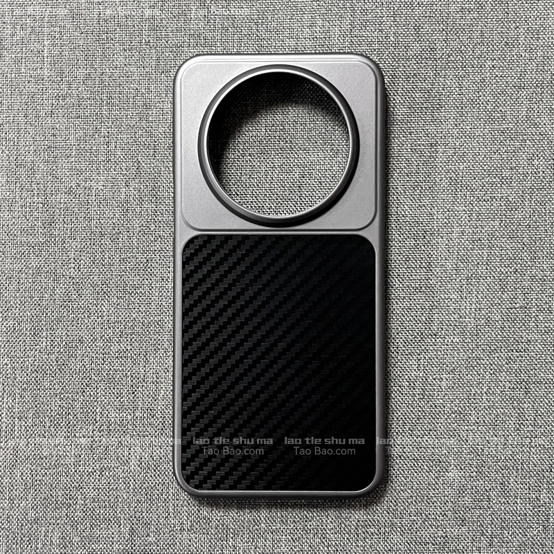 High-End Titanium Gray Black Kevlar Texture Magnetic Turbo5/4 Compatible K90 Xiaomi 17Ultra Phone Case 15Ultra New Carbon Fiber Pattern Large Hole Matte Cool Style Niche Men's