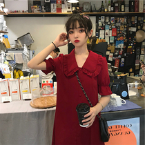 2020 New womens clothing spring cold light senior sensation retro handsome man wearing a female red one-piece dress child summer