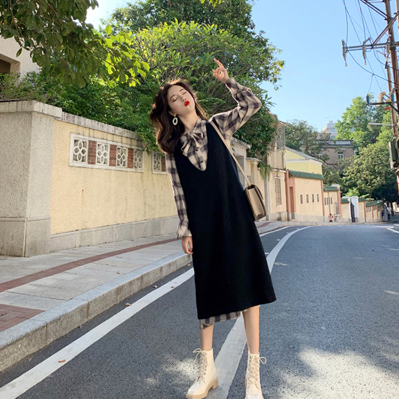 Foreign dress 2021 New Women's Fast-style First Love Balloon Flower Super Fairy's Two-style suit skirt child spring