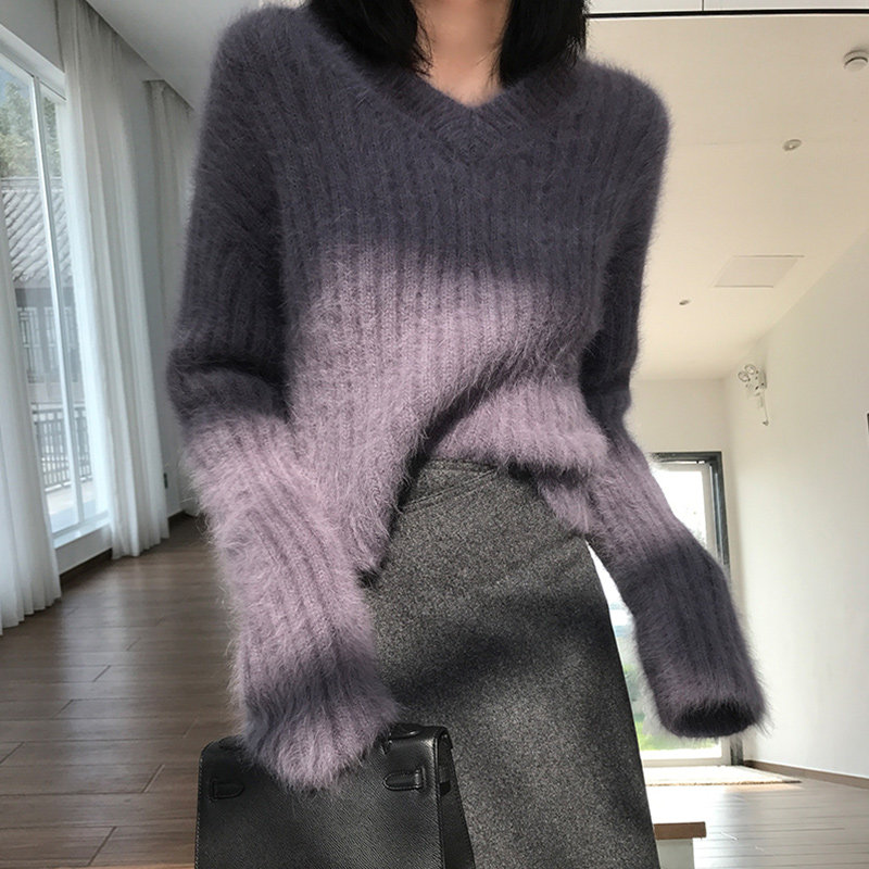 Sweater Women Loose thickened Retro Lazy Wind 2021 New Fashion Port Wind Trend Day Department Sets Head Autumn Winter Outwear