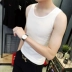 Áo vest nam màu rắn nam giới thể dục bó sát thể thao bó sát mồ hôi dưới áo vest nam tự canh mùa hè bông thủy triều - Áo vest cotton áo vest khoác nam Áo vest cotton