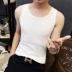 Áo vest nam màu rắn nam giới thể dục bó sát thể thao bó sát mồ hôi dưới áo vest nam tự canh mùa hè bông thủy triều - Áo vest cotton áo vest khoác nam Áo vest cotton