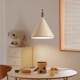 French-Style Children's Room Bedroom Lamp, Ceiling Lamp, Cream-Colored Trumpet-Shaped Chandelier, Modern Minimalist Study Room Secret Light