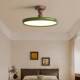 Bedroom Study Ceiling Lamp, Antique Style Walnut Color Full Spectrum Eye Protection Floating Lamp, Personalized Retro Lamp