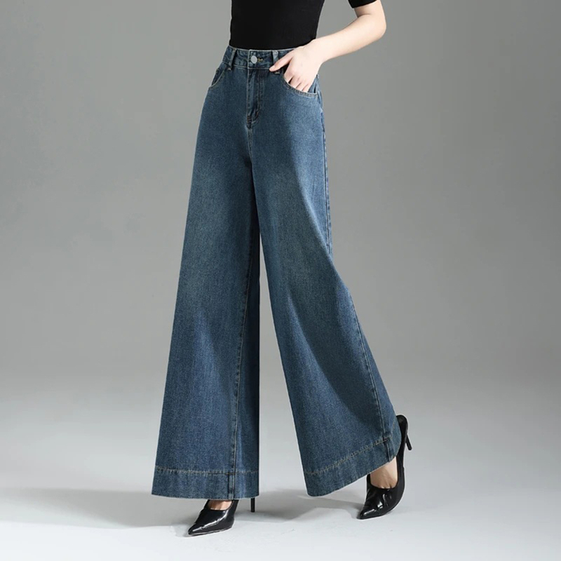 Hengqing Women's 2026 New Style Straight-Leg Jeans, Slimming and Lengthening, Floor-Length Jeans for Petite Women