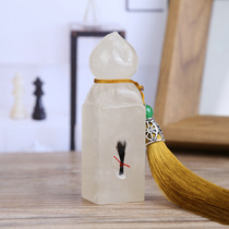 Fetal hair seal souvenir making umbilical cord baby birth gift natural stone Fu Shou Peach
